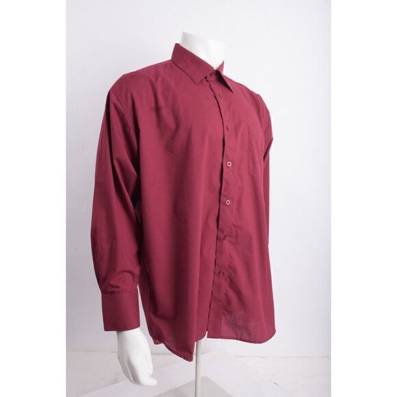 Hugo Boss Mens Dress Shirt Sz ? Button Down Red Burgundy Maroon NWT - Picture 2 of 6